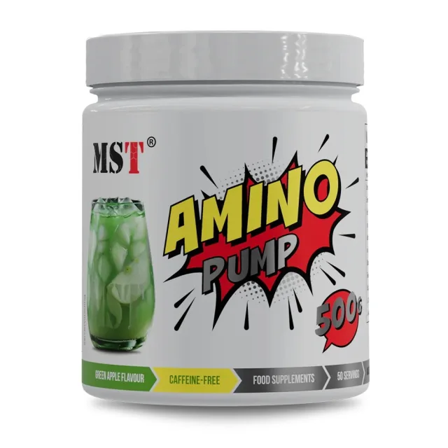Передтренувальний комплекс MST Nutrition Amino Pump, 500 грам - Зелене яблуко