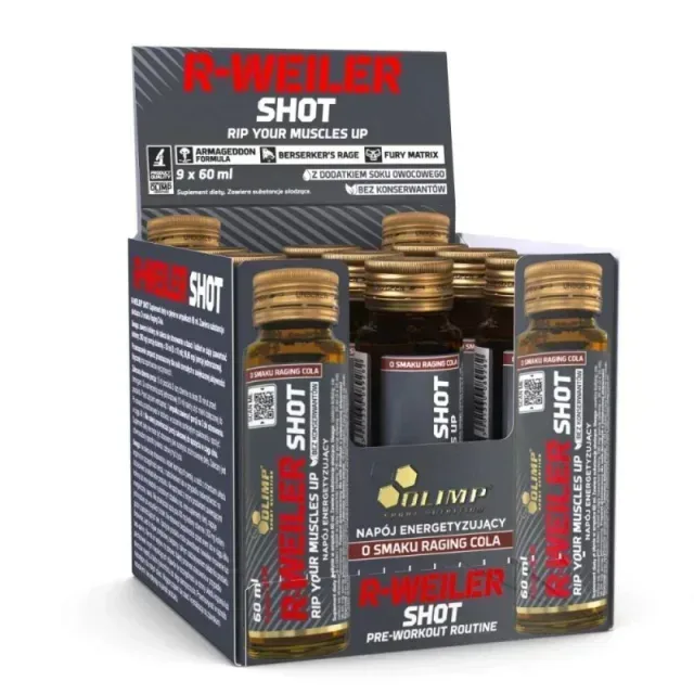 Предтренировочный комплекс Olimp Sport Nutrition R-Weiler Shot, 9*60 мл - Апельсин