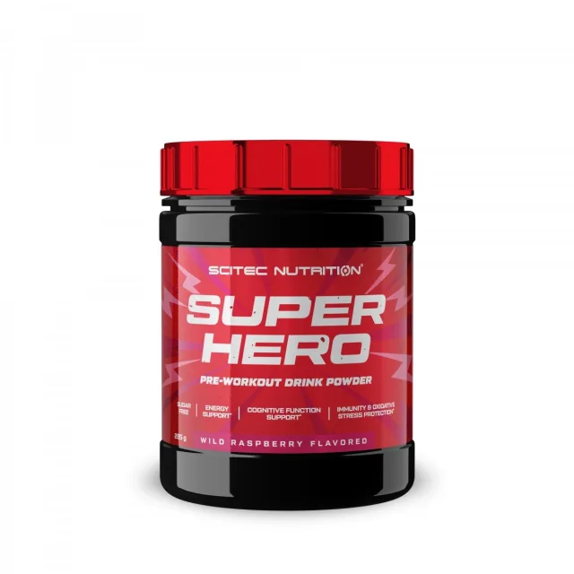 Передтренувальний комплекс Scitec Nutrition SuperHero, 285 грам - Малина