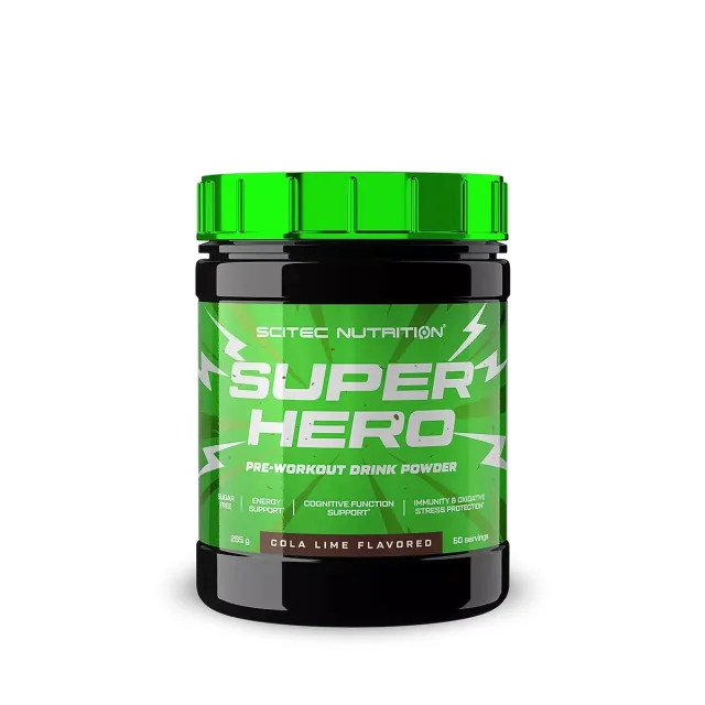 Предтренировочный комплекс Scitec Nutrition SuperHero, 285 грамм - Кола-лайм