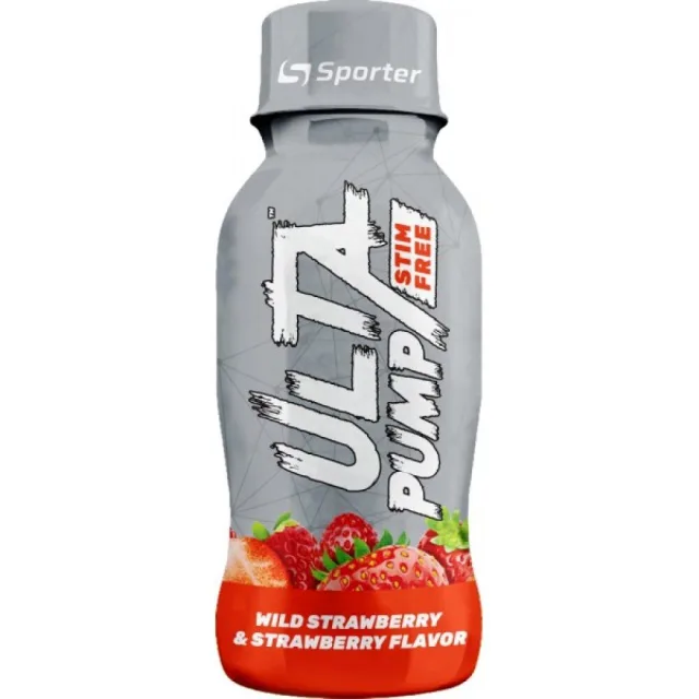 Передтренувальний шот без стимуляторів Sporter Ulta Pump Stim Free, 100 мл - Суниця-полуниця