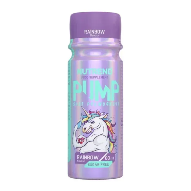 Передтренувальник без кофеїну Nutrend Pump Shot, 60 мл - Веселка