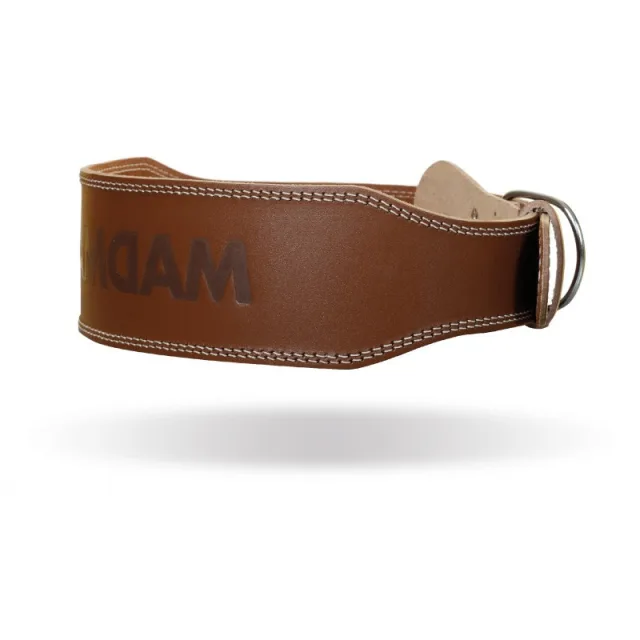 Пояс для важкої атлетики MAD MAX Leather MFB 246, Beige - S