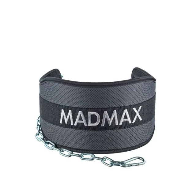 Пояс для важкої атлетики MAD MAX MFA 290 з ланцюгом, Grey