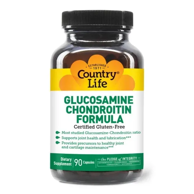 Препарат для суглобів і зв'язок Country Life Glucosamine Chondroitin Formula, 90 капсул
