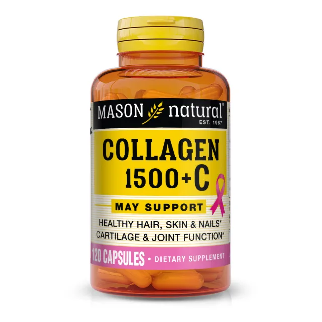 Препарат для суглобів і зв'язок Mason Natural Collagen 1500 + Vitamin C, 120 капсул