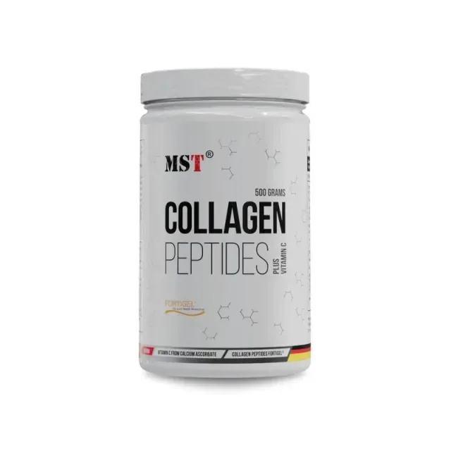 Препарат для суставов и связок MST Nutrition Collagen Peptides + Fortigel, 500 грамм - Зеленое яблоко