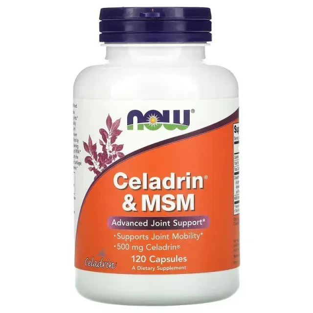 Препарат для суглобів і зв'язок NOW Celadrin & MSM 500 mg, 120 капсул