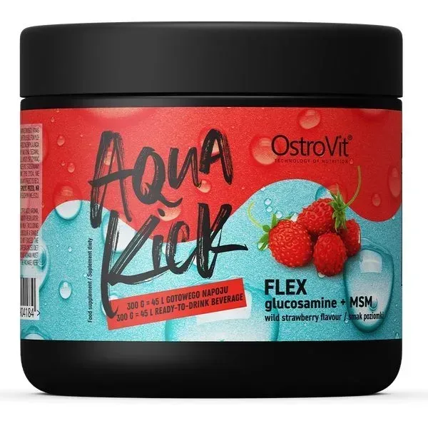 Препарат для суглобів і зв'язок OstroVit Aqua Kick Flex, 300 грам, Суниця