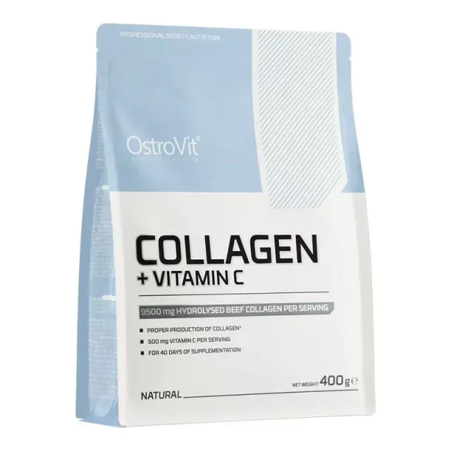Препарат для суглобів і зв'язок OstroVit Collagen + Vitamin C, 400 грам - Ананас