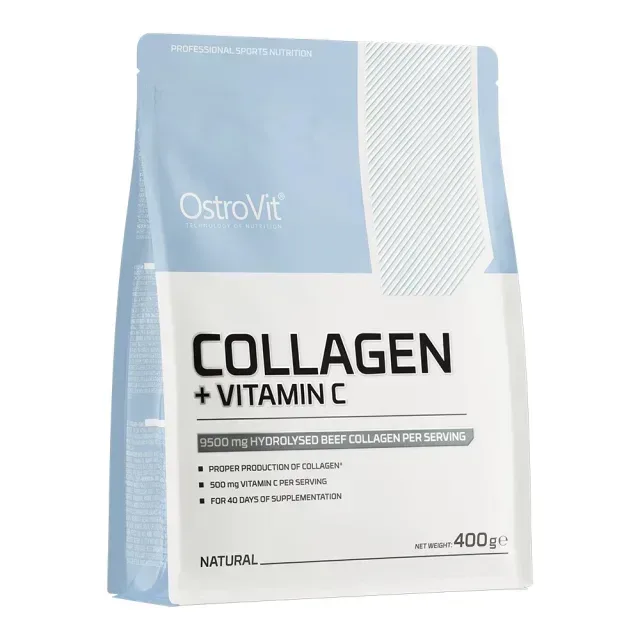 Препарат для суставов и связок OstroVit Collagen + Vitamin C, 400 грамм - Черная смородина