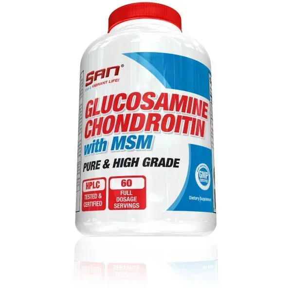 Препарат для суставов и связок SAN Glucosamine and Chondroitin with MSM, 180 таблеток