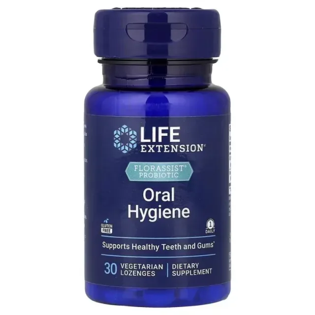 Пробиотические пастилки для полости рта Life Extension FLORASSIST Probiotic Oral Hygiene, 30 пастилок