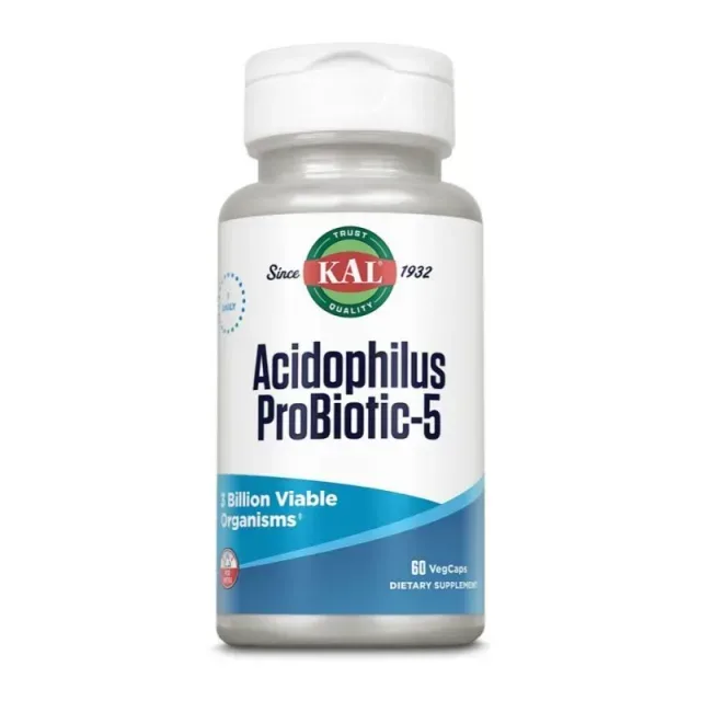 Пробиотический комплекс KAL Acidophilus Probiotic-5, 60 вегакапсул