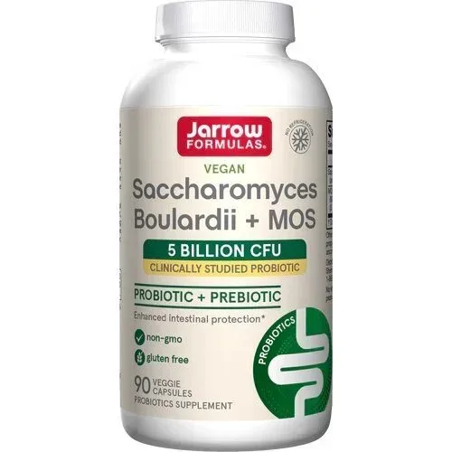 Пробиотики и пребиотики Jarrow Formulas Saccharomyces Boulardii + MOS 5 Billion, 90 вегакапсул