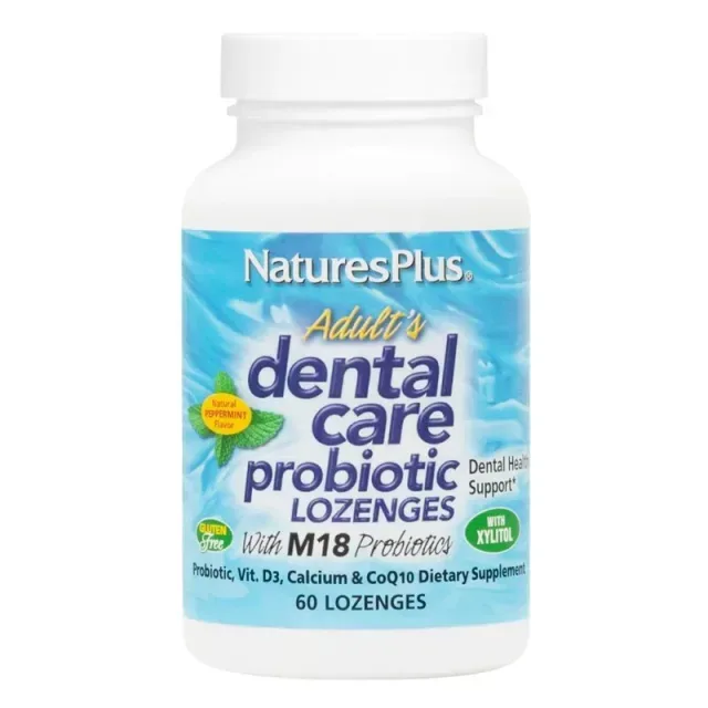 Пробиотики и пребиотики Natures Plus Adults Dental Care Probiotic, 60 леденцов