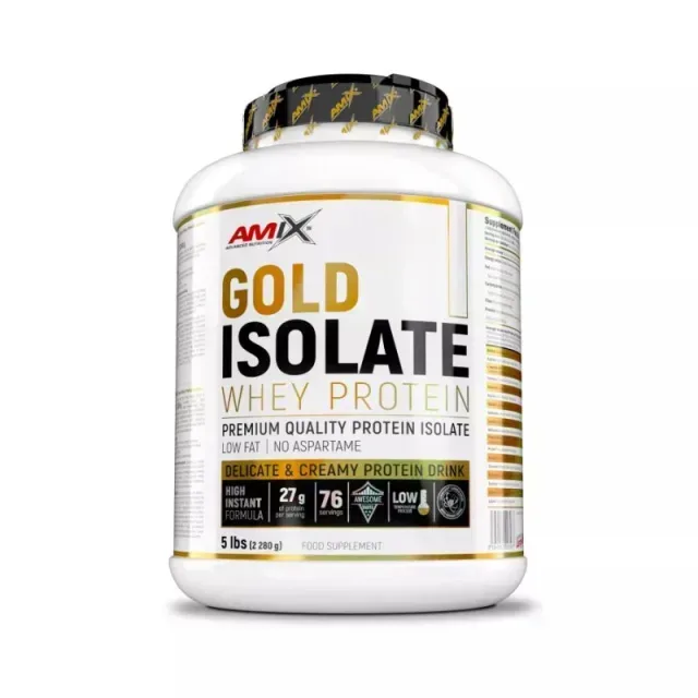 Протеїн AMIX Gold Whey Protein Isolate, 2.28 кг - Ваніль
