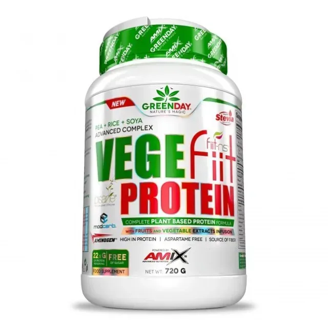 Протеїн AMIX GreenDay Vege-Fiit Protein, 720 грам - Подвійний шоколад