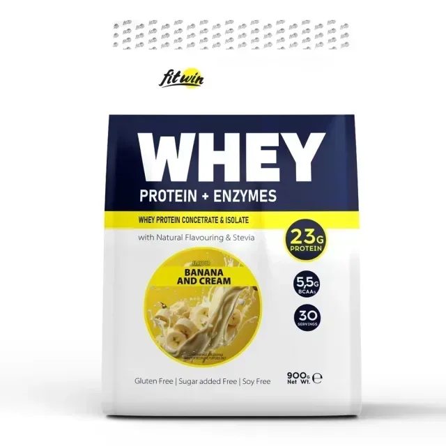 Протеїн FitWin Whey Protein + Enzymes, 900 грам - Манговий сорбет
