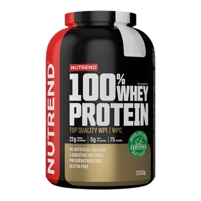 Протеин Nutrend 100% Whey Protein, 2.25 кг - Банан-клубника