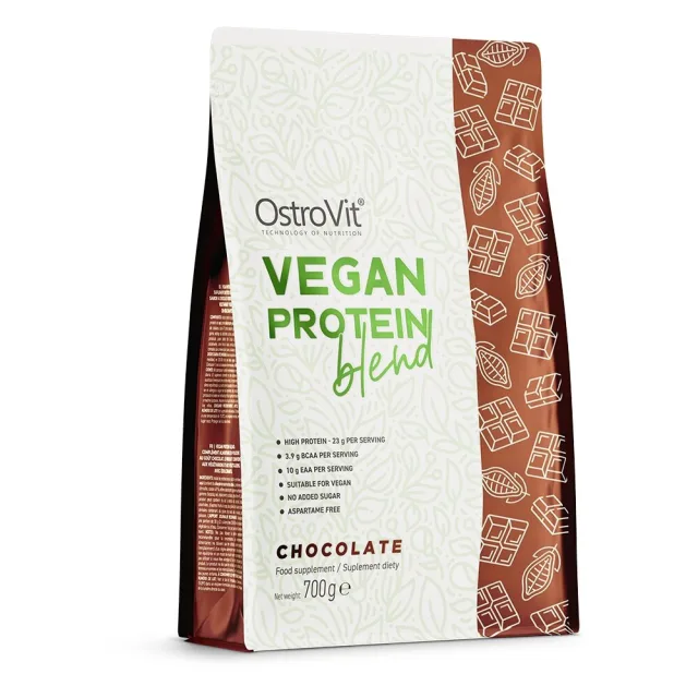 Протеин OstroVit Vege Protein Blend, 700 грамм - Шоколад