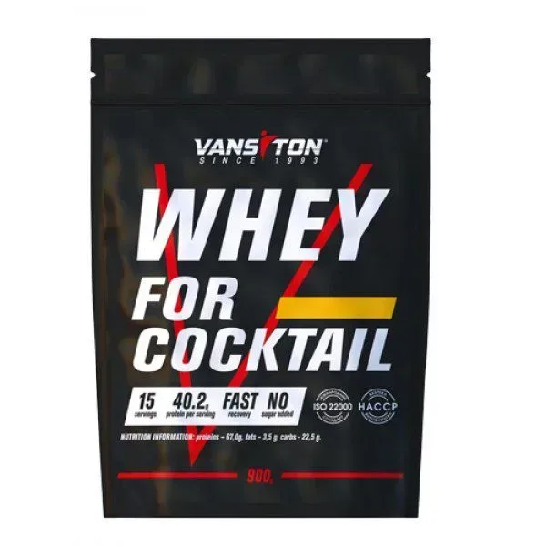 Протеїн Vansiton Whey For Cocktail, 900 грам - Вишня