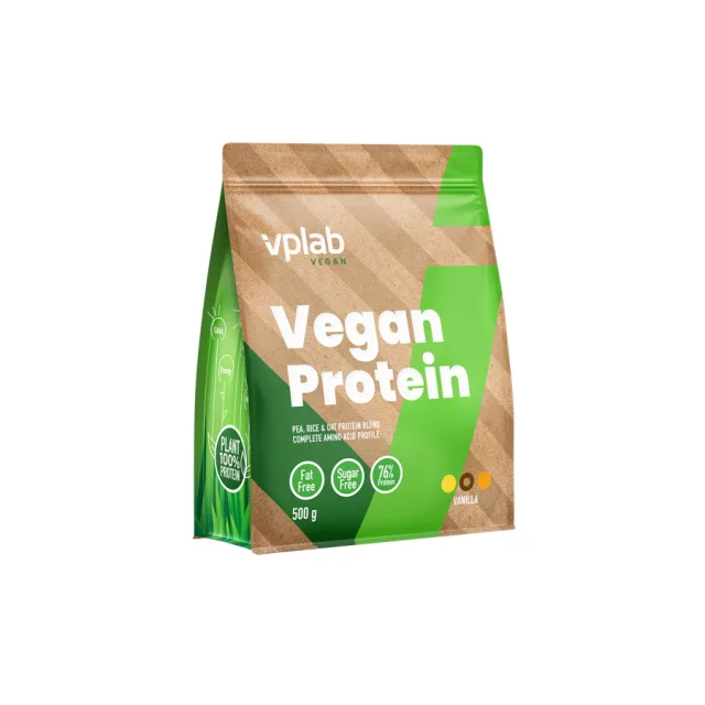 Протеин VPLab Vegan Protein, 500 грамм - Ваниль