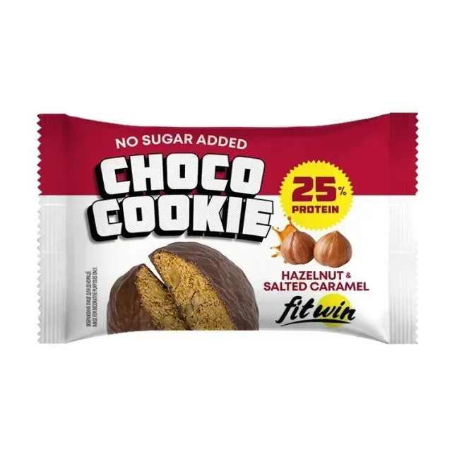Протеиновое печенье FitWin Protein Cookie 25% Glazed, 40 грамм - Фундук-соленая каремель