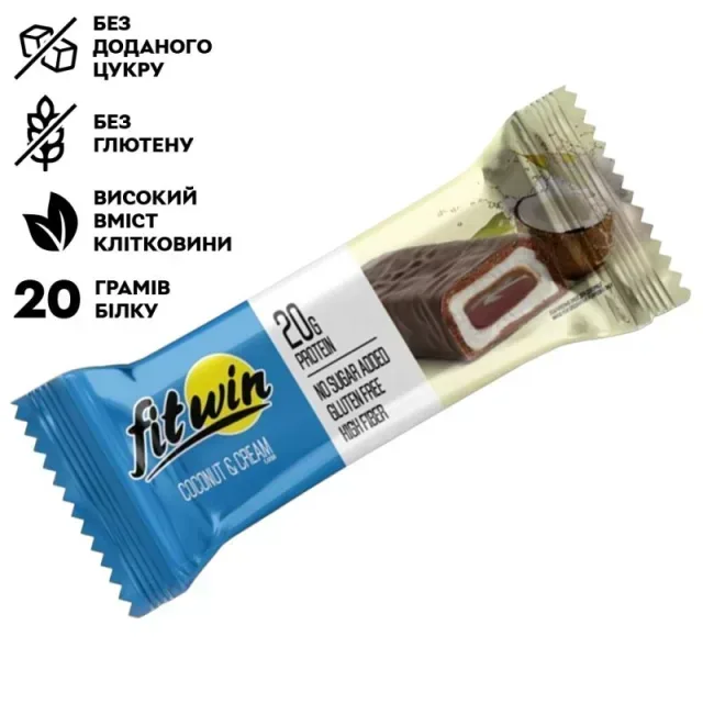 Протеиновый батончик FitWin Protein Bar 33%, 60 грамм - Арахис-карамель с начинкой
