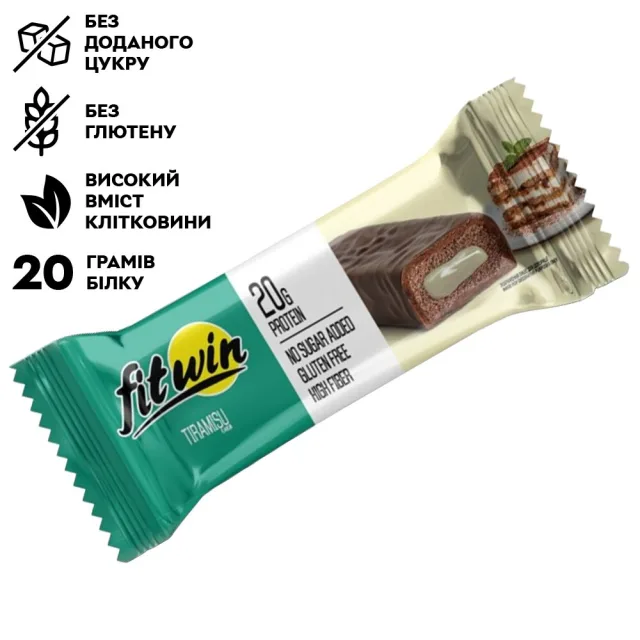 Протеиновый батончик FitWin Protein Bar 33%, 60 грамм - Тирамису с начинкой