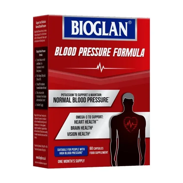 Рыбий жир Bioglan Blood Pressure Formula, 60 капсул для поддержки сердечно-сосудистой системы