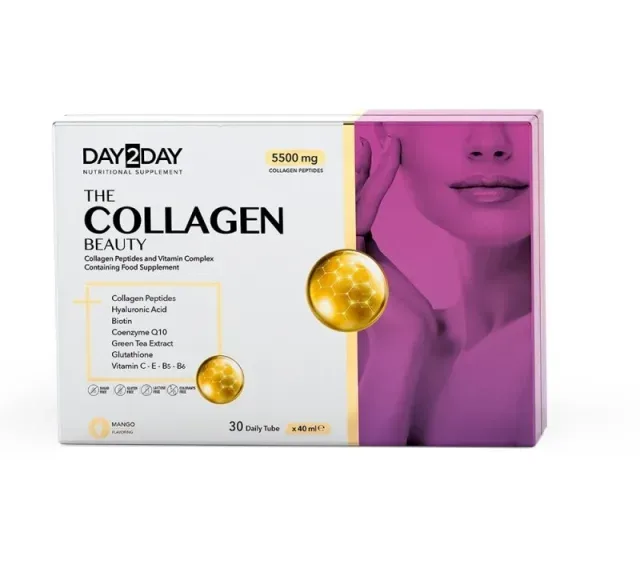 Жидкий коллаген Orzax Day2Day The Collagen Beauty, 30 тюбиков для поддержки здоровья кожи