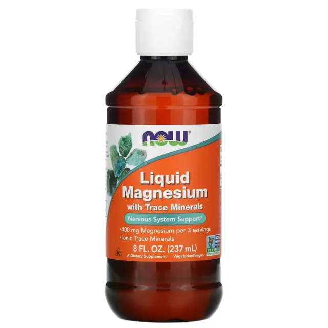 Рідкий магній NOW Liquid Magnesium with Trace Minerals, 237 мл з мікроелементами