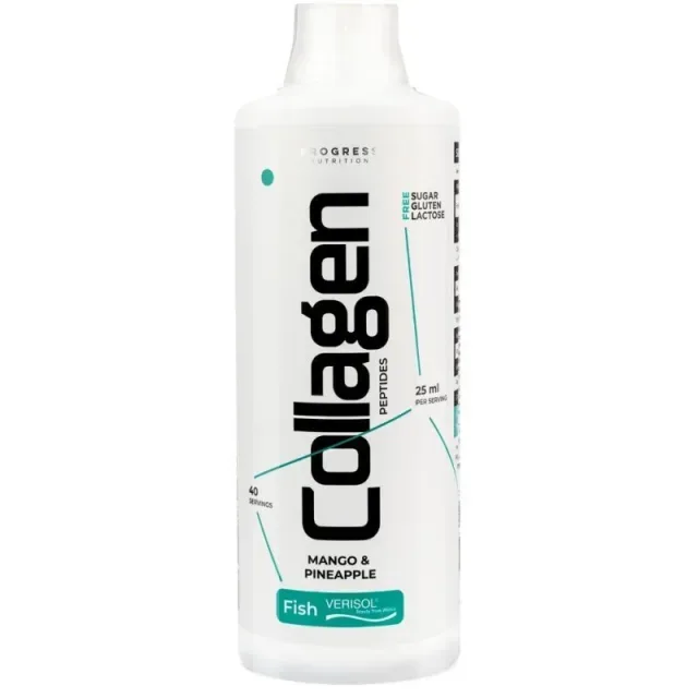 Рідкий риб’ячий колаген Progress Nutrition Fish Collagen Liquid Verisol®F, 1 л - Ананас-манго