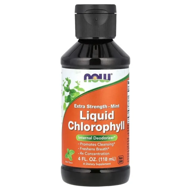 Рідкий хлорофіл зі смаком NOW Chlorophyll Liquid, 118 мл - М'ята