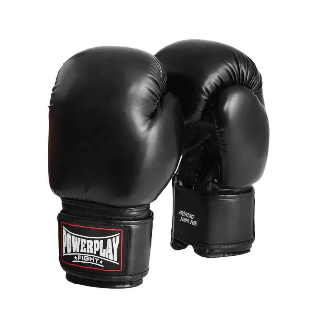Рукавиці боксерські Power Play PP 3004, Black - 16 унцій