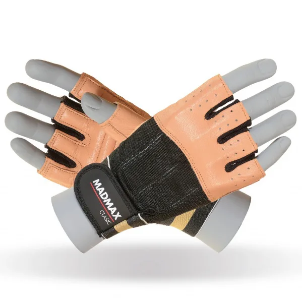 Рукавички для фітнесу MAD MAX Classic MFG 248, Brown - L