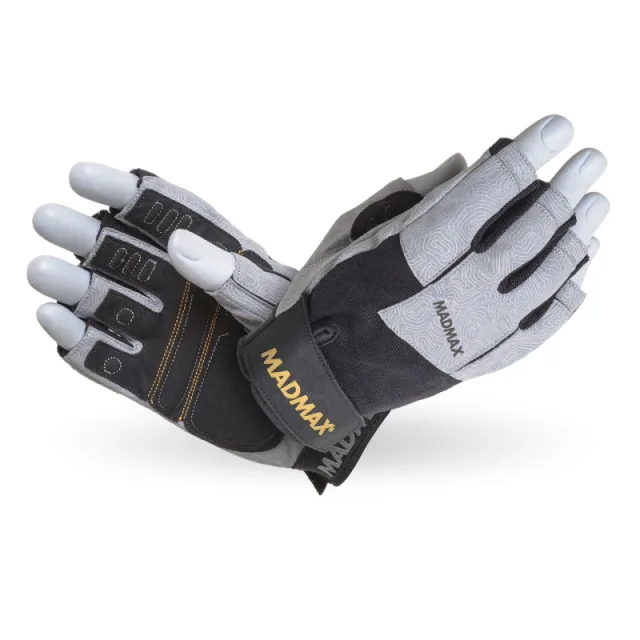 Перчатки для фитнеса MAD MAX Damasteel MFG 871, Black/Grey - XL