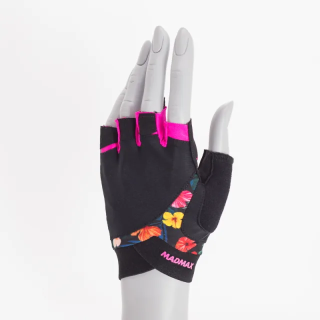 Перчатки для фитнеса MAD MAX Flower Power MFG 770, Black/Pink - S