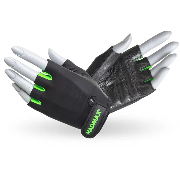 Перчатки для фитнеса MAD MAX Rainbow MFG 251, Black/Green - M