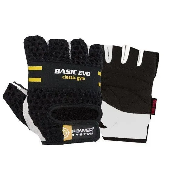 Рукавички для фітнесу Power System PS-2100 EVO, Black/Yellow - XS