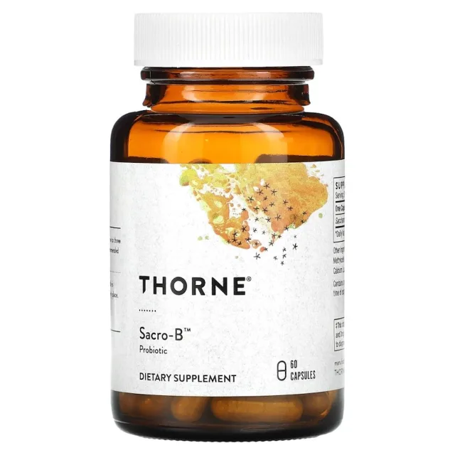 Сахаромицеты Буларди Thorne Sacro-B, 60 вегакапсул для поддержания желудочно -кишечного тракта