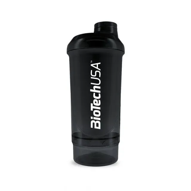 Шейкер BioTech Wave + Compact 500 мл + контейнер (150 мл), Black