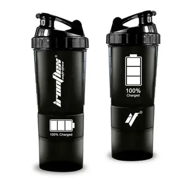 Шейкер IronFlex Spider Bottle 500 мл 100% Charged, Black