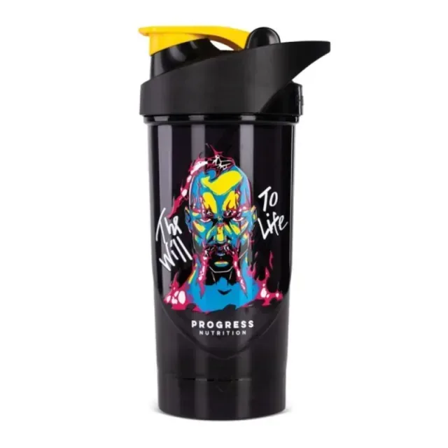 Шейкер Progress Nutrition 'Cossack Free Mustache' The Will To Life 700 мл, Black