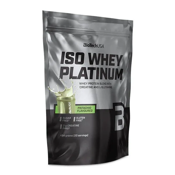 Сироватковий ізолят BioTech Iso Whey Platinum, 454 грам - Фісташка