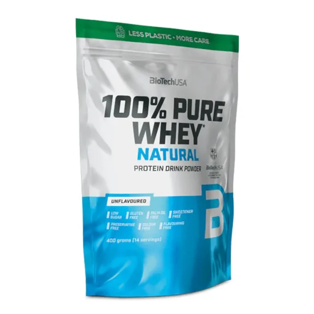 Сироватковий протеїн BioTech 100% Pure Whey, 400 грам - Натуральний