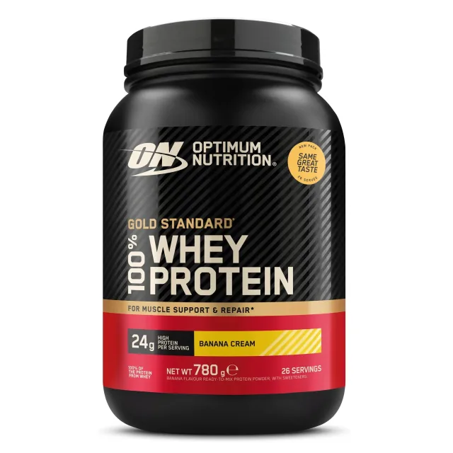 Сывороточный протеин Optimum Nutrition Gold Standard 100% Whey EU, 780 грамм - Банановый крем