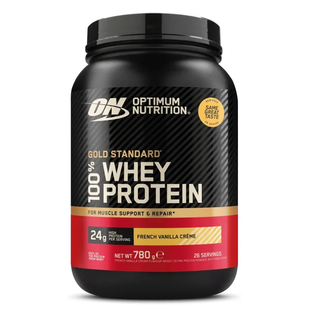 Сывороточный протеин Optimum Nutrition Gold Standard 100% Whey EU, 768 грамм - Французская ваниль