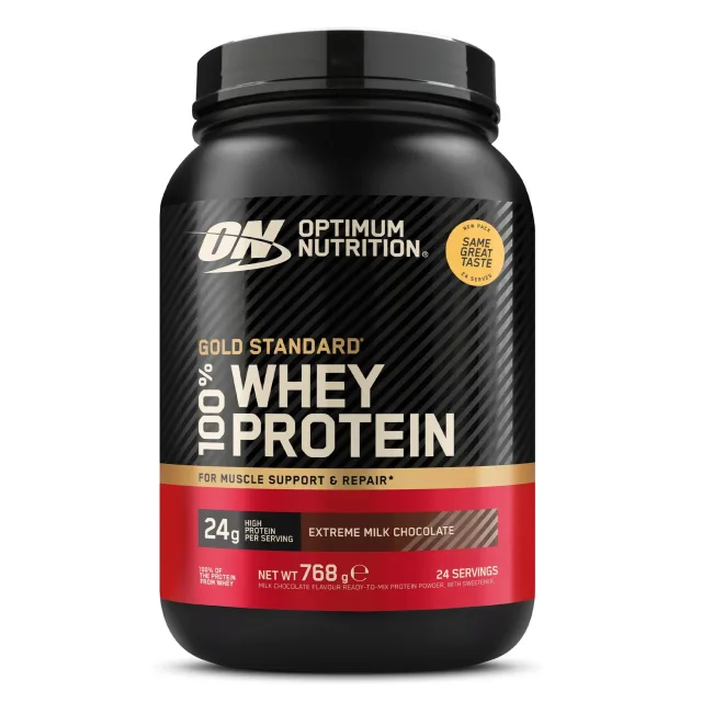 Сывороточный протеин Optimum Nutrition Gold Standard 100% Whey EU, 768 грамм - Молочный шоколад
